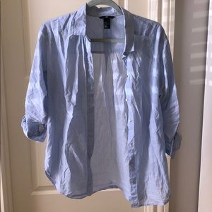 Blue linen shirt